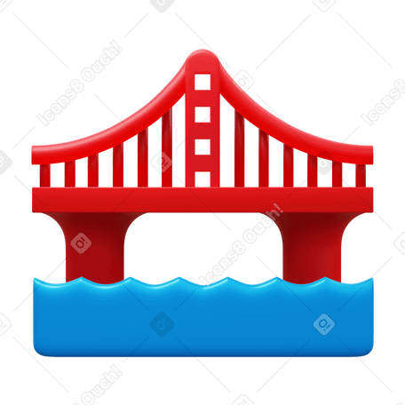 3D bridge PNG, SVG