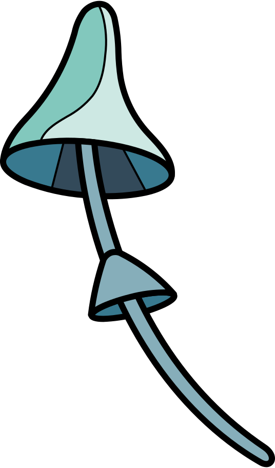 mushroom blue Illustration in PNG, SVG