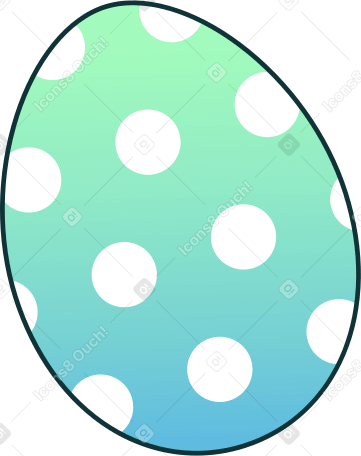 green polka dot easter egg PNG, SVG