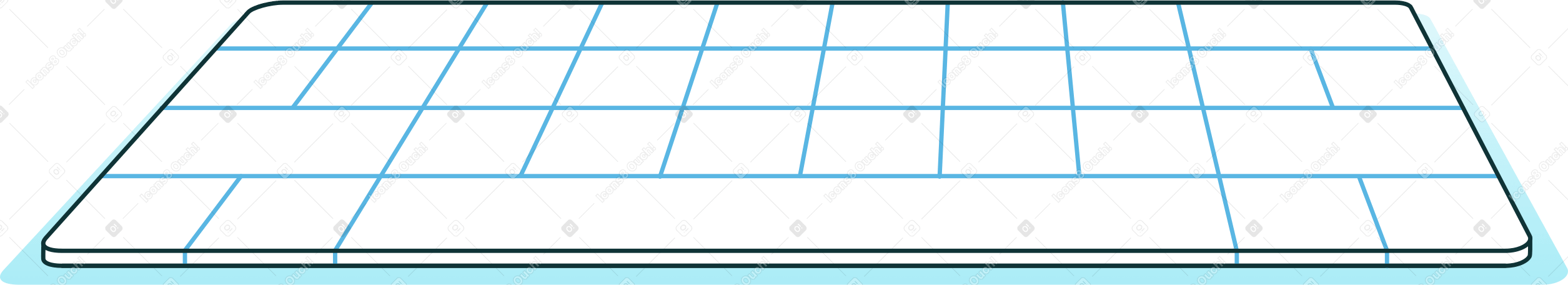 white and light blue keyboard Illustration in PNG, SVG