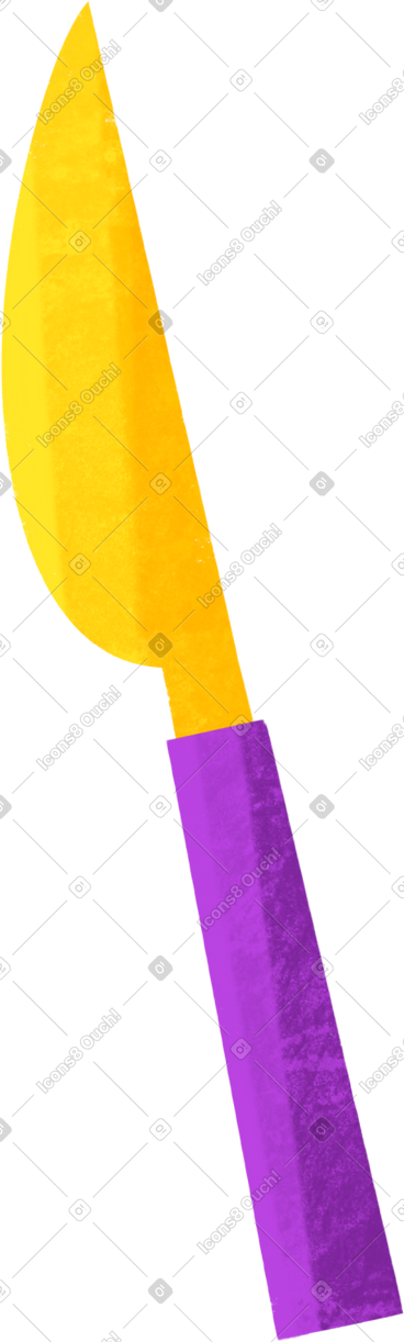 Knife with purple handle PNG, SVG