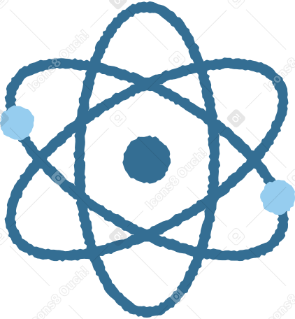 atom Illustration in PNG, SVG