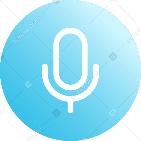 blue round microphon icon PNG, SVG