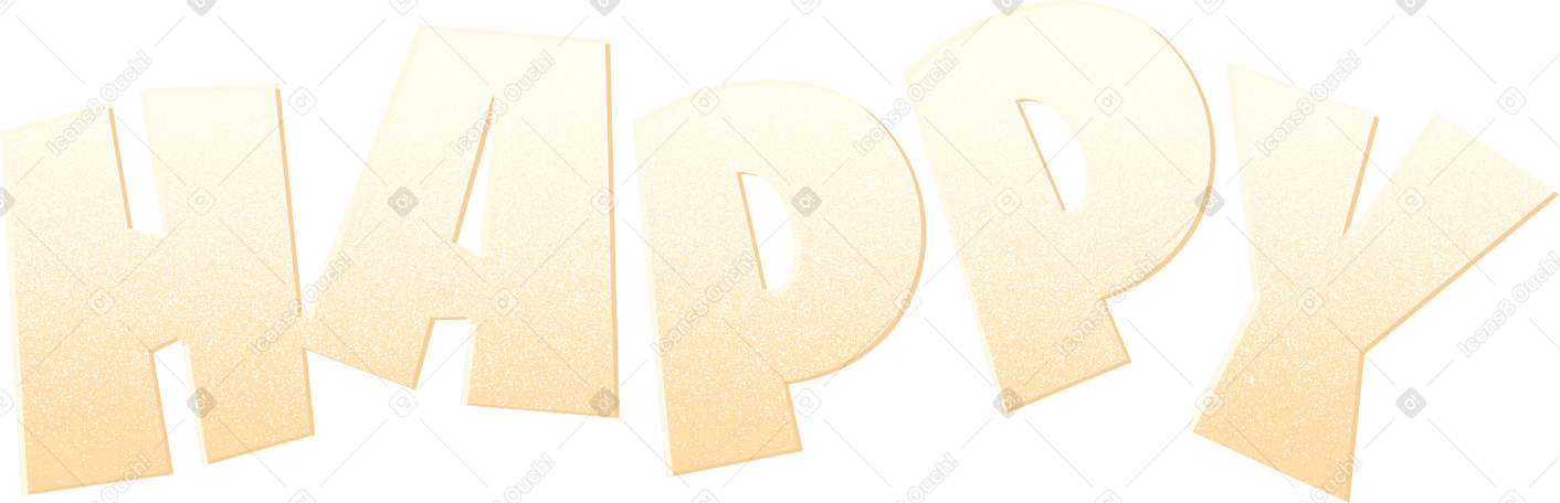 lettering happy text PNG、SVG