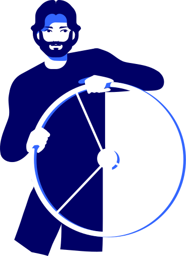 half man at the helm PNG, SVG