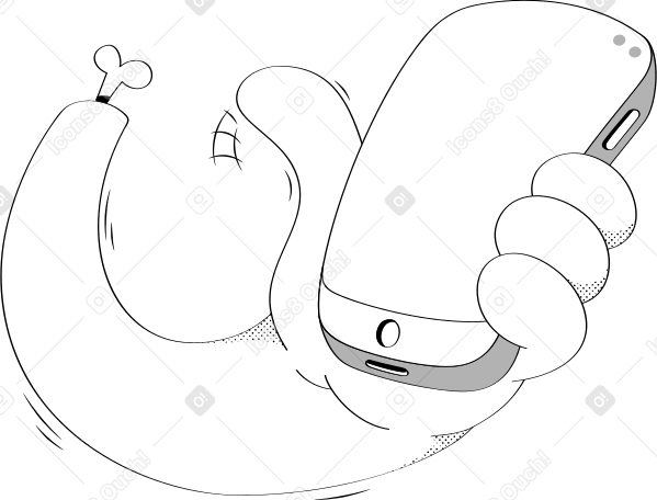 part of hand with mobile phone Illustration in PNG, SVG
