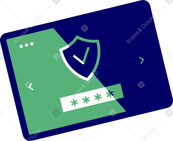 tablet with a password on the screen Illustration in PNG, SVG