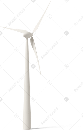 3D wind turbine PNG, SVG