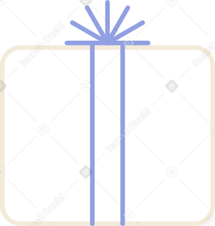 Caixa com fita azul PNG, SVG