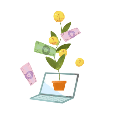 Money investment online PNG, SVG