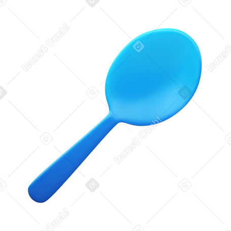 3D spoon Illustration in PNG, SVG