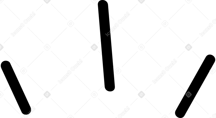 3本の黒い線 PNG、SVG