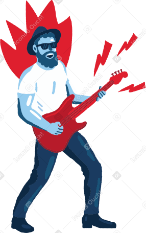 musician Illustration in PNG, SVG