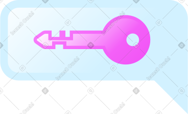 Key in speech bubble PNG, SVG