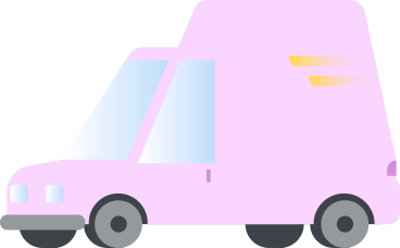 lilac delivery car PNG, SVG