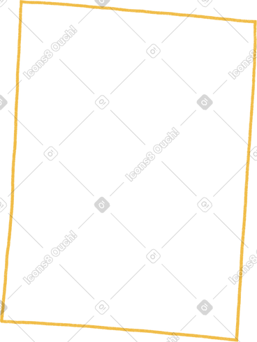 Yellow linear frame PNG, SVG