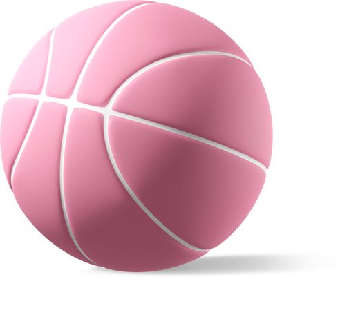 3D Pink basketball PNG, SVG