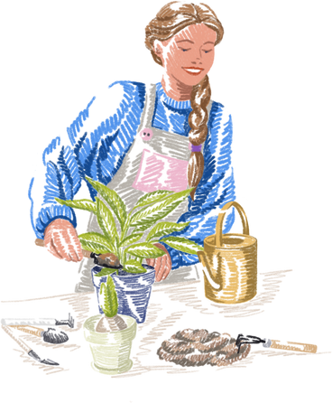 Woman gardener PNG, SVG