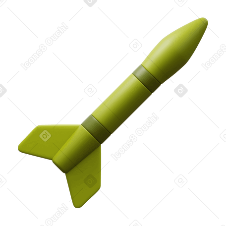 3D missile PNG, SVG