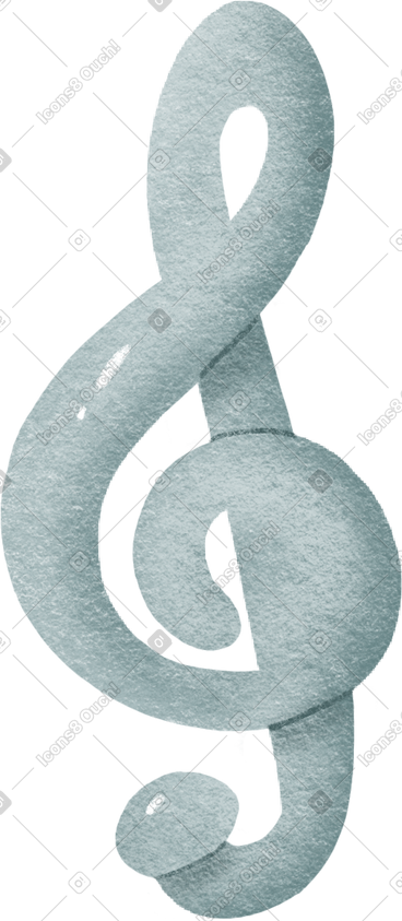 Treble clef PNG, SVG