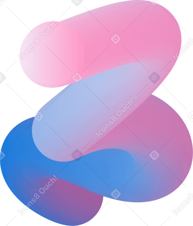 pink blue curved shape PNG, SVG