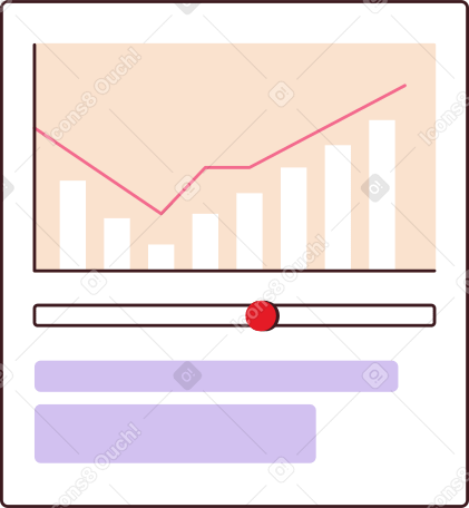 information board with chart Illustration in PNG, SVG
