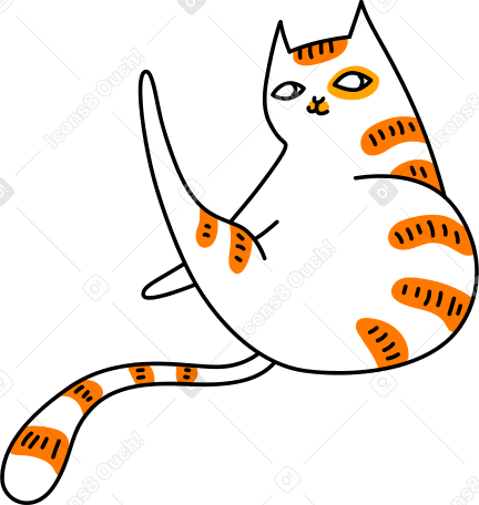 sitting cat Illustration in PNG, SVG