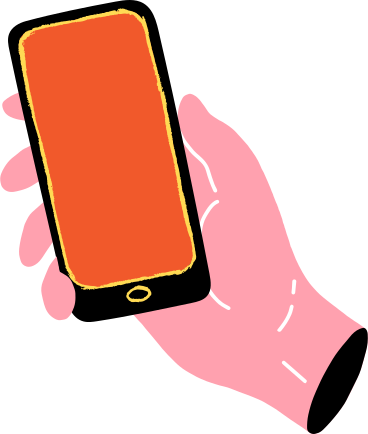 Mão com telefone celular PNG, SVG