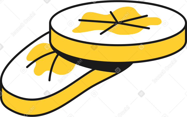 two banana slices Illustration in PNG, SVG