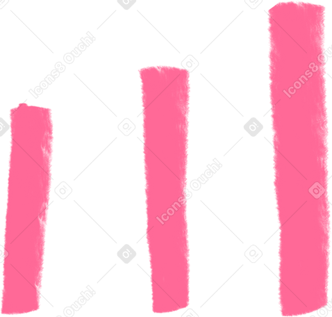 three vertical pink lines Illustration in PNG, SVG