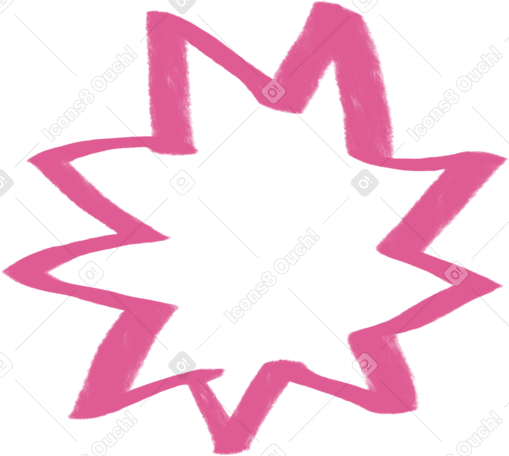 pink nine pointed star Illustration in PNG, SVG