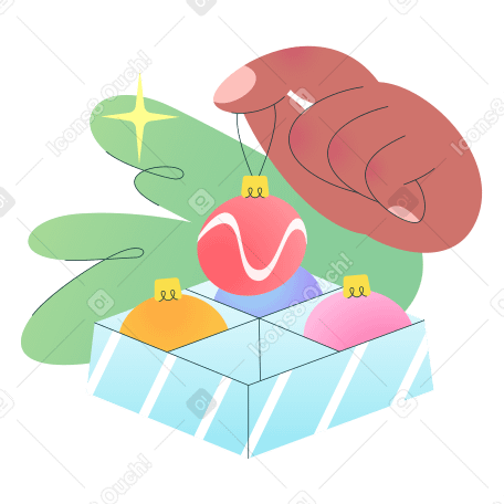 Christmas ornaments Illustration in PNG, SVG