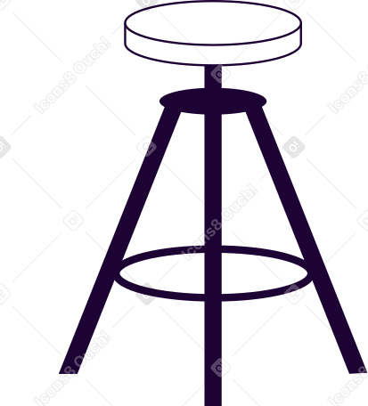 chair with three legs PNG, SVG
