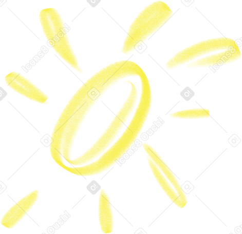 doodle sun Illustration in PNG, SVG