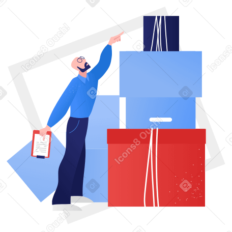 Pre-delivery processing Illustration in PNG, SVG
