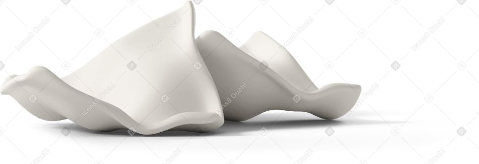3D scrunched up piece of paper PNG, SVG