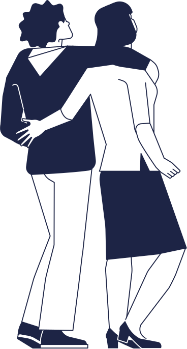couple view from back PNG, SVG