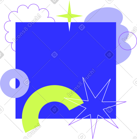 与星星的抽象几何背景 PNG, SVG