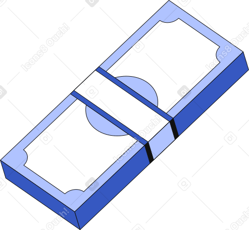 stack of bills Illustration in PNG, SVG