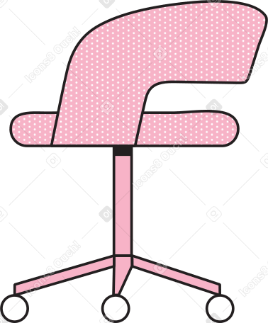 computer chair on wheels Illustration in PNG, SVG