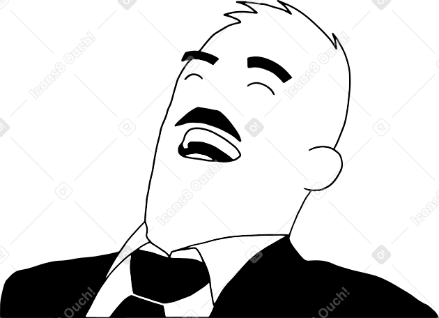웃고 있는 낙서 캐릭터 PNG, SVG
