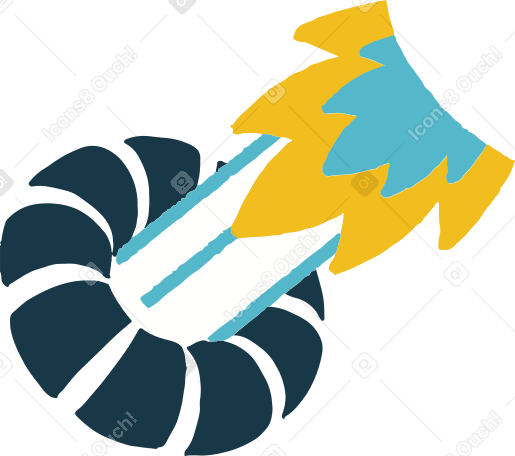 rocket blast Illustration in PNG, SVG