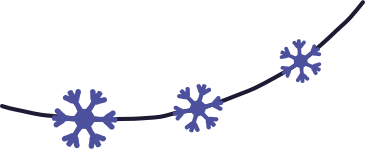 Garland of snowflakes PNG, SVG