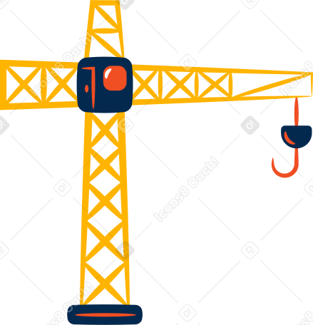tower crane Illustration in PNG, SVG