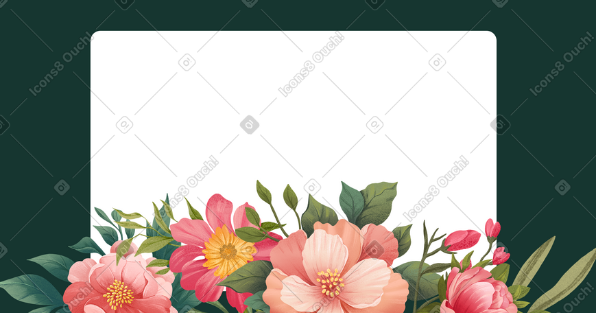 粉红色的花朵和复制空间 PNG, SVG