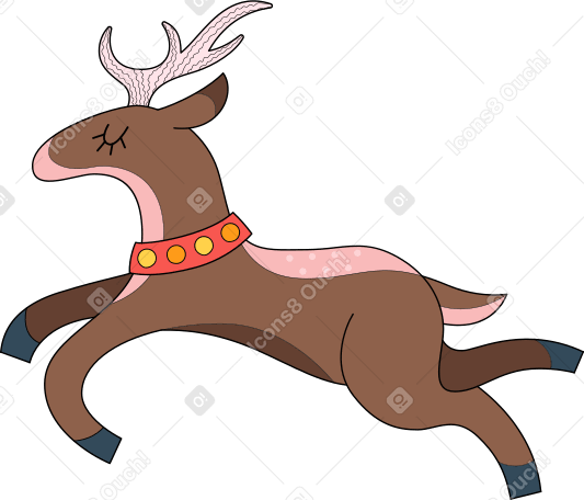 Санта-олень в PNG, SVG