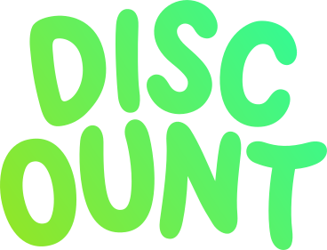 discount lettering gradient PNG, SVG