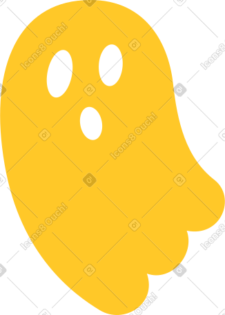 ghost yellow PNG, SVG