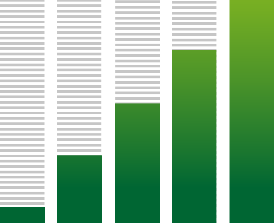 green vertical histogram Illustration in PNG, SVG