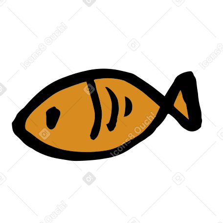 orange fish Illustration in PNG, SVG